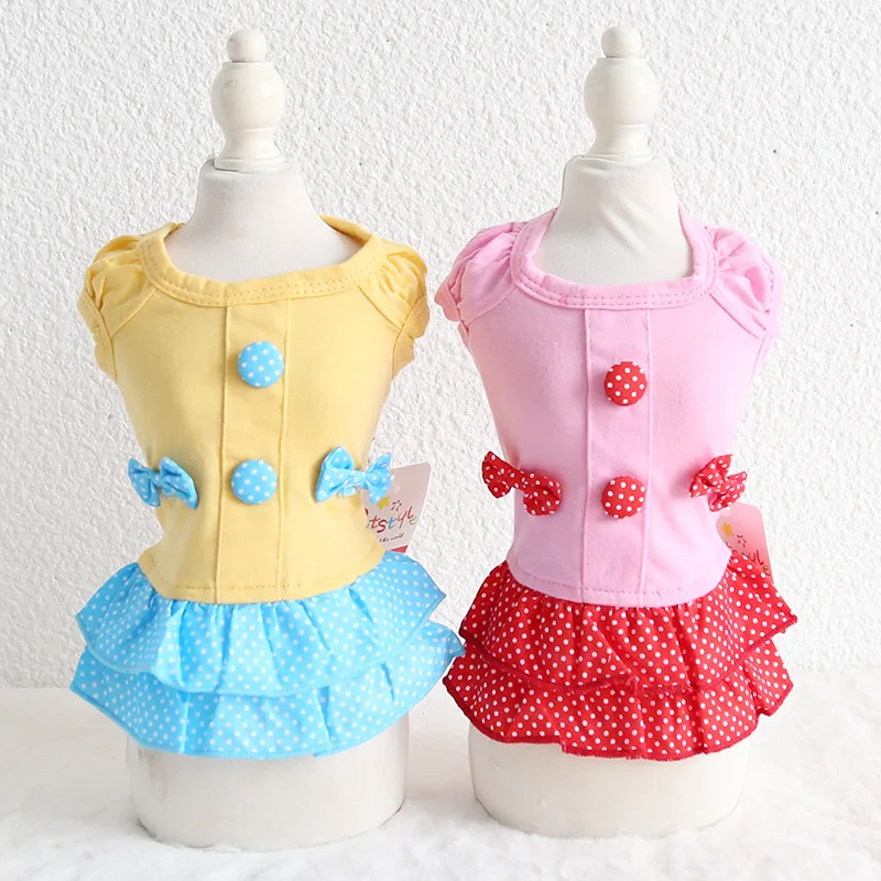 Spring and Summer Models Cute Color Wave Decor Red Yellow Colors Dress Pet Clothes Dog Cat Dress Clothing For Pets
Spring and Summer Models Cute Color Wave Decor Red Yellow Colors Dress Pet Clothes Dog Cat Dress Clothing For Pets