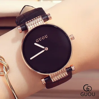 GUOU Luxury Watches Simple Fashion Watch Women Watches Leather Strap Quartz Watch Hour Clock relogio feminino reloj 2018 saati
GUOU Luxury Watches Simple Fashion Watch Women Watches Leather Strap Quartz Watch Hour Clock relogio feminino reloj 2018 saati