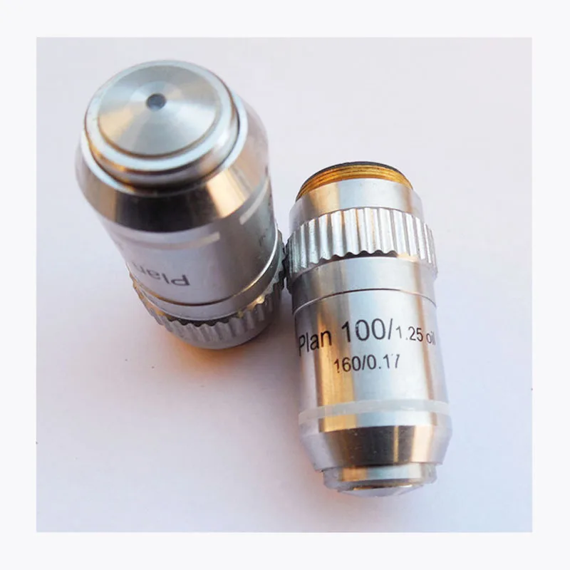 High Quality With Spring and Oil 100X / 1.25 Plan Achromatic Microscope Objective Lens Biological Microscope Parts DIN160/0.17
High Quality With Spring and Oil 100X / 1.25 Plan Achromatic Microscope Objective Lens Biological Microscope Parts DIN160/0.17