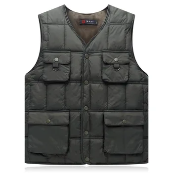 2018 Autumn and winter men's vest new business casual vest men's down cotton multi-pocket warm cotton vest thickened vest
2018 Autumn and winter men's vest new business casual vest men's down cotton multi-pocket warm cotton vest thickened vest