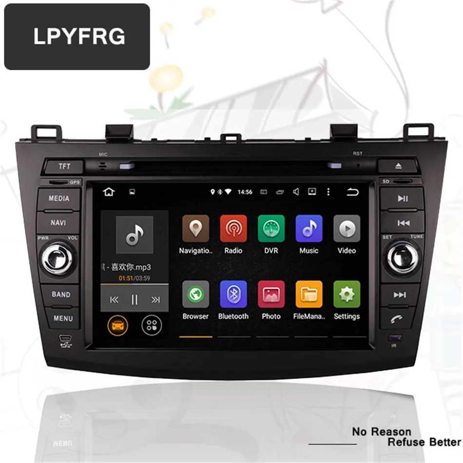 Android 10 0 подходит Mazda 3 Mazda3 09 2010 2012 автомобильный DVD плеер навигация GPS TV 3/4G радио