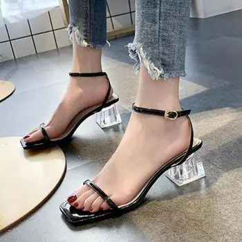 Dwayne 2019 New Summer Womens Sandals Square Toe Transparent Heels Roman Shoes Retro Mid-heel Womens Ankle Strap Dress Shoes
Dwayne 2019 New Summer Womens Sandals Square Toe Transparent Heels Roman Shoes Retro Mid-heel Womens Ankle Strap Dress Shoes