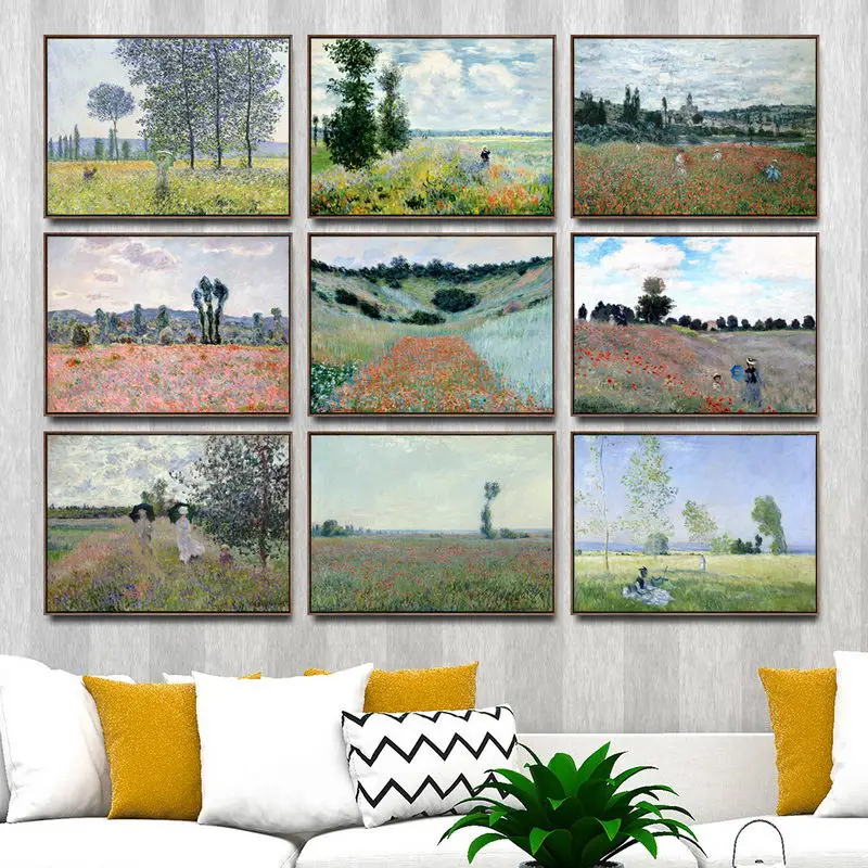 Home Decoration Art Wall Pictures Fro Living Room Poster Print Canvas Paintings French Claude Monet Field with poppies
Home Decoration Art Wall Pictures Fro Living Room Poster Print Canvas Paintings French Claude Monet Field with poppies