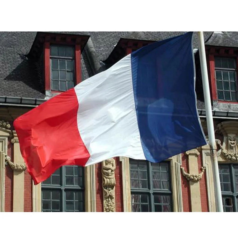 Image Frence National Flag French Soccer banner Tricolor free shipping custom flag National Banner Home Decor