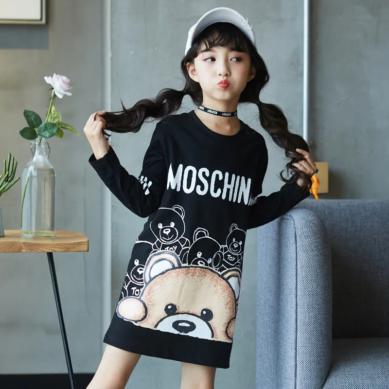 Kids Dress For Girls Long Cartoon Bear Printed Teenage Girls Party Dress Spring Autumn Children Clothes 4 6 8 9 10 12 14 Years
Kids Dress For Girls Long Cartoon Bear Printed Teenage Girls Party Dress Spring Autumn Children Clothes 4 6 8 9 10 12 14 Years