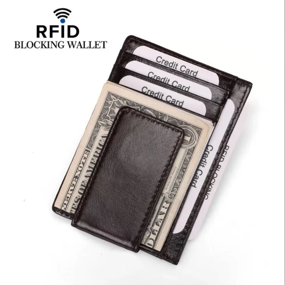 Rfid блокирующий кошелек для кредитных карт с держателем фотографий из