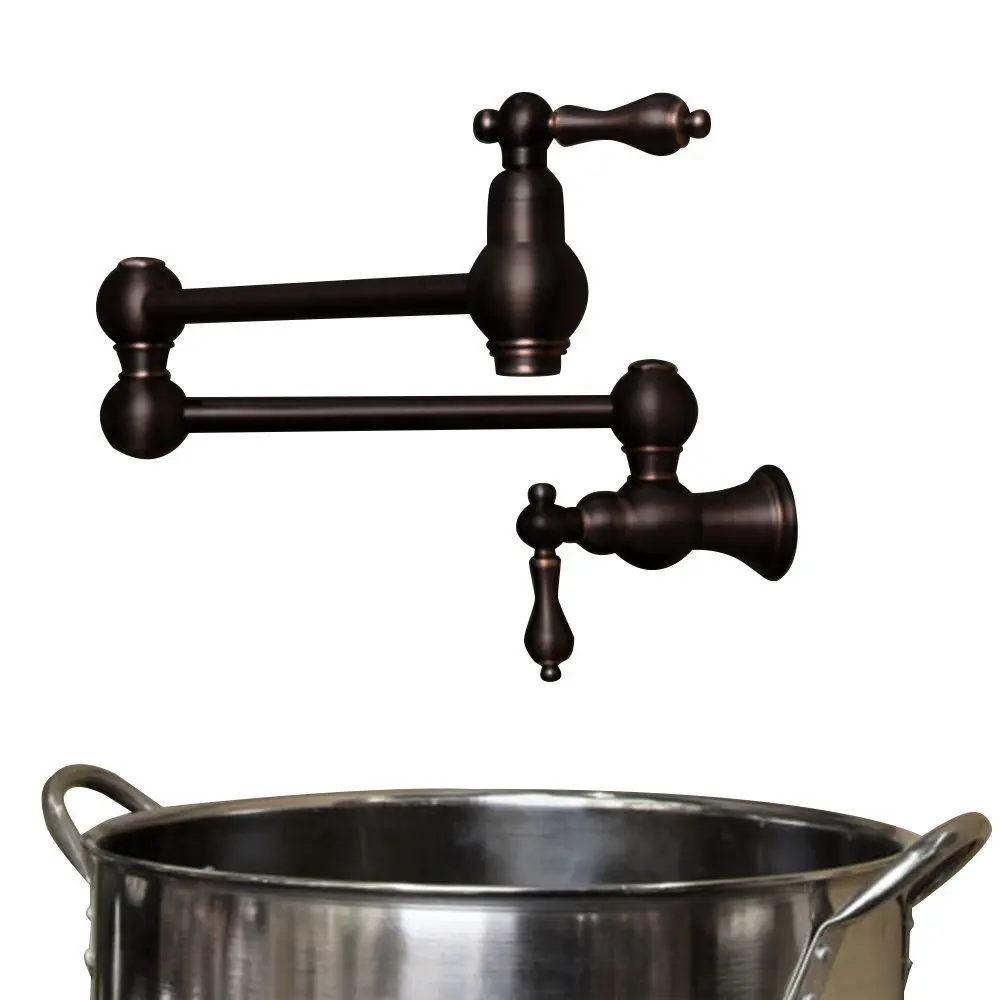 Oil Rubbed Bronze Black 21" Pot Filler, Wall Mount, Vintage, Retractable, Solid brass kitchen faucet tap Double Joint Spout
Oil Rubbed Bronze Black 21" Pot Filler, Wall Mount, Vintage, Retractable, Solid brass kitchen faucet tap Double Joint Spout