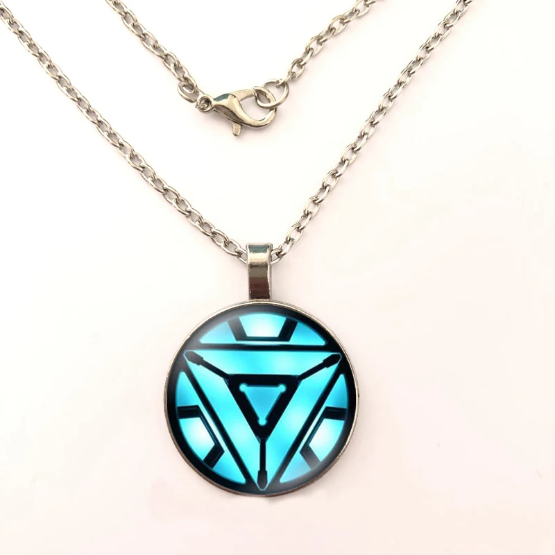 Fashion Iron Man Arc Reactor Pendant Necklace Glass Round Dome Accessories Charm Black Bead Chain Necklace for Men Women Jewelry
Fashion Iron Man Arc Reactor Pendant Necklace Glass Round Dome Accessories Charm Black Bead Chain Necklace for Men Women Jewelry