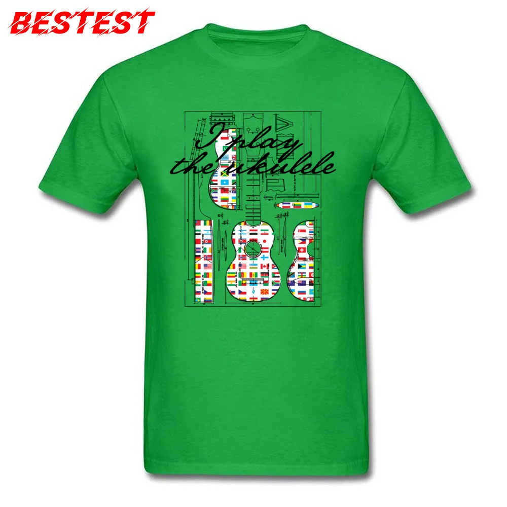 Design Top T-shirts Europe Short Sleeve Designer Round Neck 100% Cotton Tops Shirt Hip hop Top T-shirts for Men April FOOL DAY I play the ukulele world ukulele players green