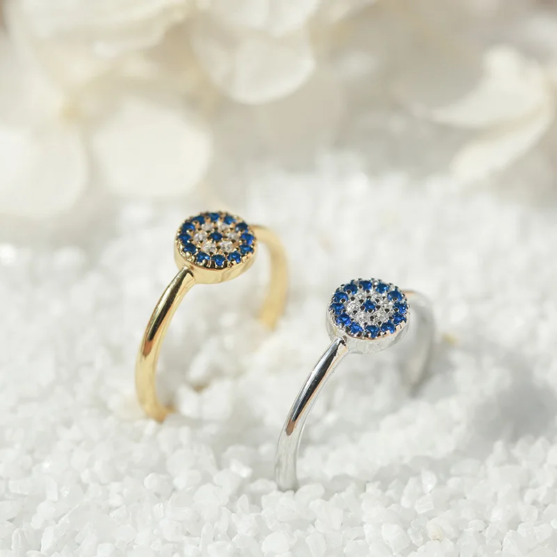 Daisies 1pc Valentine's Day 925 Sterling Silver Blue CZ Evil Eye Rings For Women Sterling Silver Jewelry Wedding Gift
Daisies 1pc Valentine's Day 925 Sterling Silver Blue CZ Evil Eye Rings For Women Sterling Silver Jewelry Wedding Gift