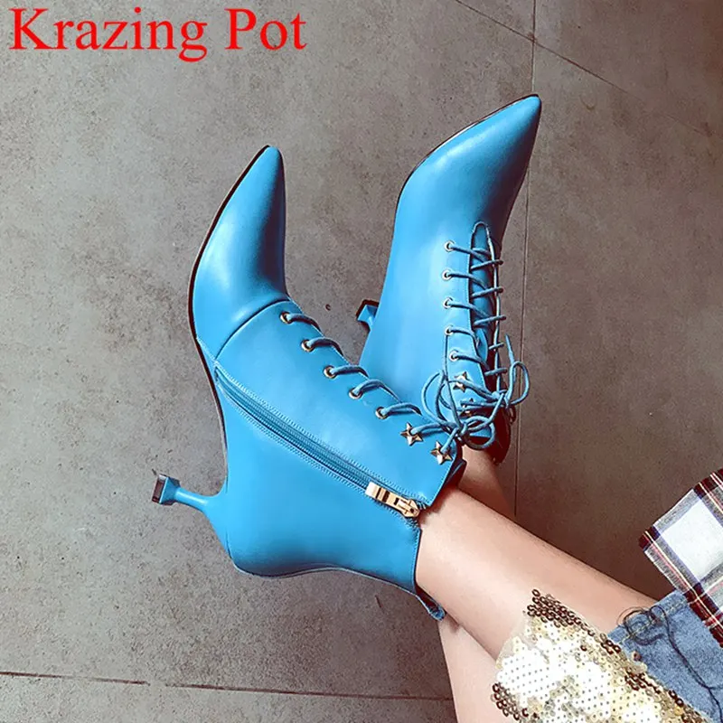2019 superstar pointed toe zipper cow leather ankle boots strange style high heels solid nightclub office lady winter shoes L93
2019 superstar pointed toe zipper cow leather ankle boots strange style high heels solid nightclub office lady winter shoes L93