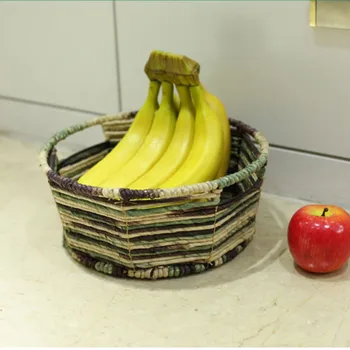 Corn Husk Iron Wicker Drink Food Fruit Basket cesto ropa sucia decorative storage wicker baskets for toys Sundries piknik sepeti
Corn Husk Iron Wicker Drink Food Fruit Basket cesto ropa sucia decorative storage wicker baskets for toys Sundries piknik sepeti