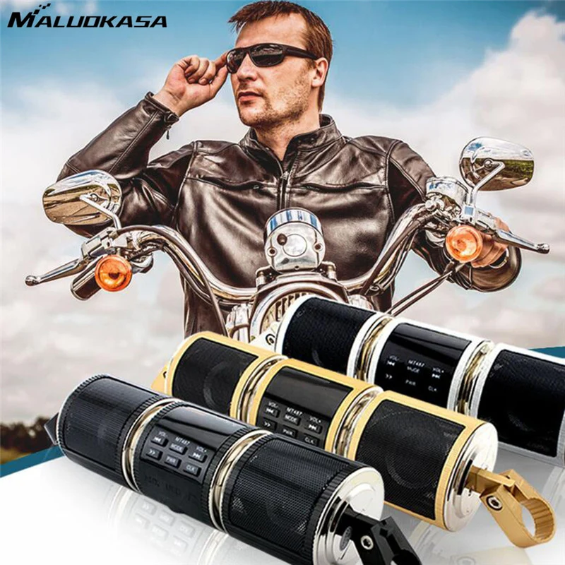 MALUOKASA Motorcycle Bluetooth Audio Sound System MP3 Player FM Radio Stereo Handlebar Speaker Motocross Loudspeaker Waterproof
MALUOKASA Motorcycle Bluetooth Audio Sound System MP3 Player FM Radio Stereo Handlebar Speaker Motocross Loudspeaker Waterproof