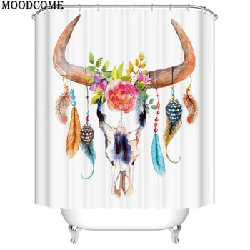 punk feather goat head bath curtain shower drop shipping polyester fabric waterproof cloth shower curtain
punk feather goat head bath curtain shower drop shipping polyester fabric waterproof cloth shower curtain
