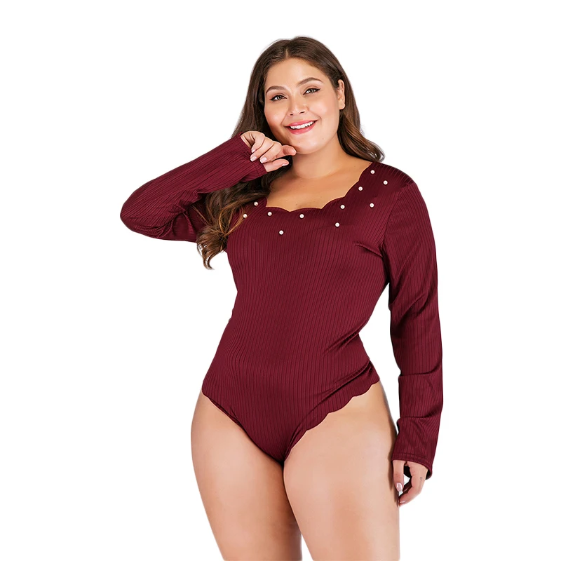 WHZHM Plus Size 3XL 4XL Skinny Beading Bodysuit Female Women Playsuits Full Sleeve Vomtage Worsted Wine Red Women Bodysuits
WHZHM Plus Size 3XL 4XL Skinny Beading Bodysuit Female Women Playsuits Full Sleeve Vomtage Worsted Wine Red Women Bodysuits