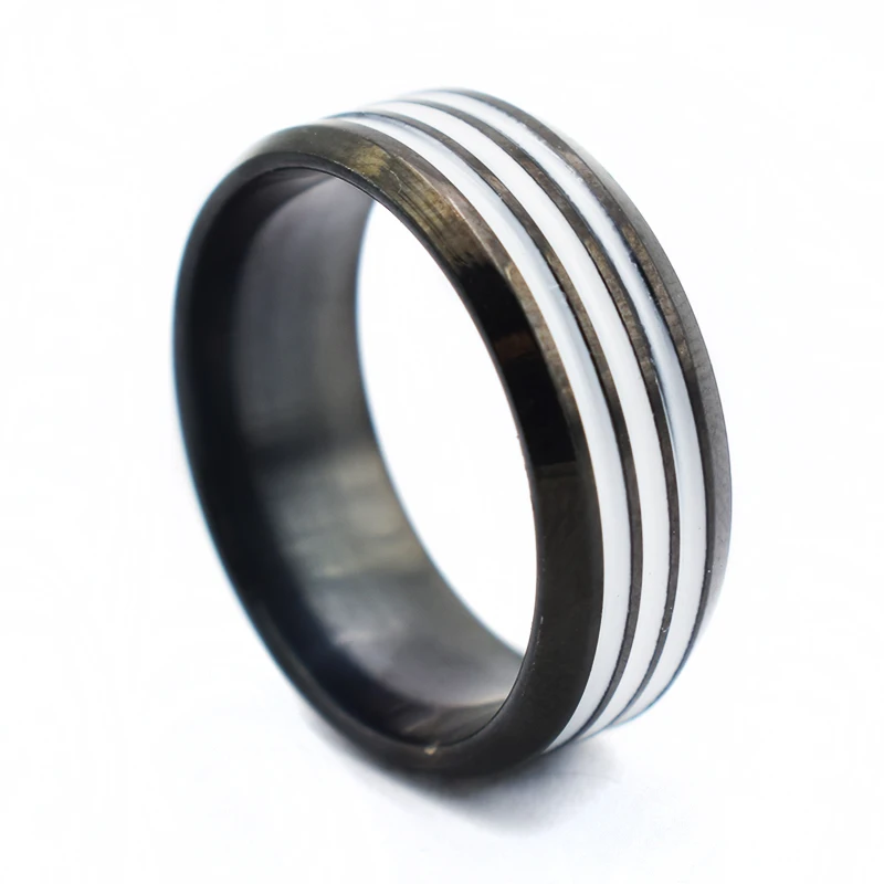 Fashion White Stripe Stainless Steel Black Rings for Women Wedding Engagement Rings Men Fashion Jewelry
Fashion White Stripe Stainless Steel Black Rings for Women Wedding Engagement Rings Men Fashion Jewelry