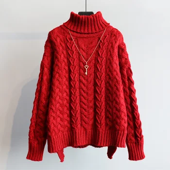 turtleneck women sweaters and pullovers 2019 new thicken warm loose knitted lady pulls outwear coat tops
turtleneck women sweaters and pullovers 2019 new thicken warm loose knitted lady pulls outwear coat tops