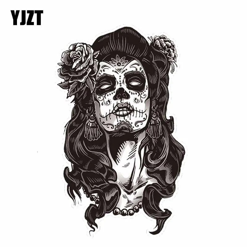 YJZT 9.4CM*15.2CM Creative Car Sticker Female Sugar Skull PVC Decal Accessories 6-2005
YJZT 9.4CM*15.2CM Creative Car Sticker Female Sugar Skull PVC Decal Accessories 6-2005