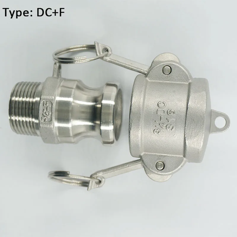 1/2" to 2" Type DC+F Camlock Coupler Stianless Steel 304 Quick Disconnection Coupler
1/2" to 2" Type DC+F Camlock Coupler Stianless Steel 304 Quick Disconnection Coupler