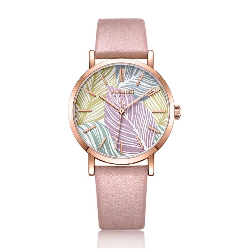 Julius watches casual fashion color pattern modern design dial fashion leather ladies dress watch 30 meters waterproof watch
Julius watches casual fashion color pattern modern design dial fashion leather ladies dress watch 30 meters waterproof watch