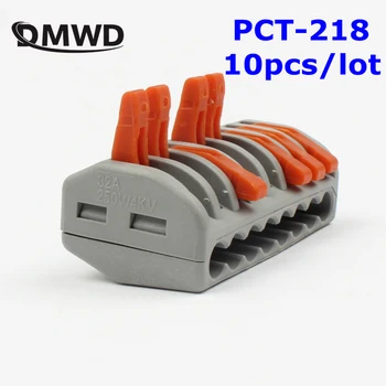 PCT-218 PCT218 222-418 Universal Compact Wire Wiring Connector Connectors 8 pin Conductor Terminal Block With Lever
PCT-218 PCT218 222-418 Universal Compact Wire Wiring Connector Connectors 8 pin Conductor Terminal Block With Lever
