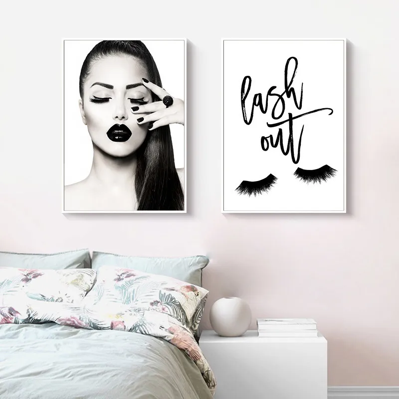 Black White Beauty Girl Art Canvas Painting Fashion Makeup Print Poster Red Lip Wall Picture Paintings Home Decor PD2613
Black White Beauty Girl Art Canvas Painting Fashion Makeup Print Poster Red Lip Wall Picture Paintings Home Decor PD2613