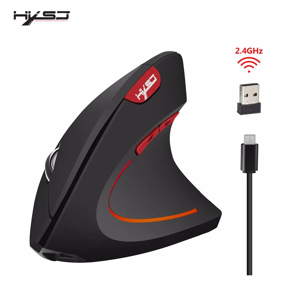 HXSJ vertical mouse 2.4G wireless mouse rechargeable mouse built-in 600 mA battery adjustable 2400dpi suitable for office games
HXSJ vertical mouse 2.4G wireless mouse rechargeable mouse built-in 600 mA battery adjustable 2400dpi suitable for office games
