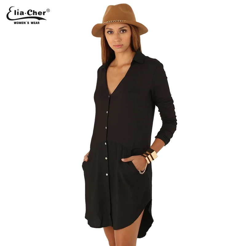 Elia Cher Women Shirt Dress Top Summer Dress Brand Plus Size Causal Women Clothing Sexy White Shirt Dresses vestidos 6808
Elia Cher Women Shirt Dress Top Summer Dress Brand Plus Size Causal Women Clothing Sexy White Shirt Dresses vestidos 6808