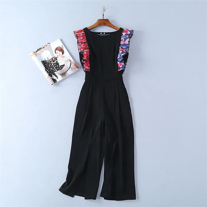 2018 summer sleeveless black Jumpsuits fashion women's mid-calf wide leg jumpsuit high quality runway style free shipping o-neck
2018 summer sleeveless black Jumpsuits fashion women's mid-calf wide leg jumpsuit high quality runway style free shipping o-neck