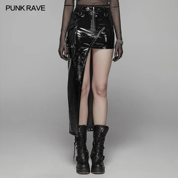 PUNK RAVE Women Punk Rock Asymmetrical Leather Skirt Bright PU Black Gothic Harajuku Party Skirt Women Stage Perform Skirt
PUNK RAVE Women Punk Rock Asymmetrical Leather Skirt Bright PU Black Gothic Harajuku Party Skirt Women Stage Perform Skirt