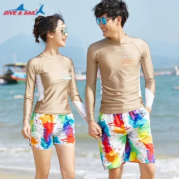 Two Piece Bathing Suit Women's Men's Swimsuit Dive Skin Beachwear Matching Couple Long Sleeve Shirt & Trunks Rashguard Swimwear
Two Piece Bathing Suit Women's Men's Swimsuit Dive Skin Beachwear Matching Couple Long Sleeve Shirt & Trunks Rashguard Swimwear