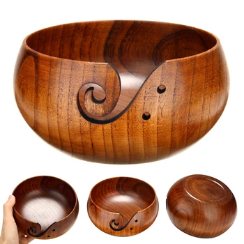 14-16CM Handmade Yarn Wooden Bowl Knitting Crochet Storage Bowls Knitting Needle Storage Holder for Home Supplies
14-16CM Handmade Yarn Wooden Bowl Knitting Crochet Storage Bowls Knitting Needle Storage Holder for Home Supplies