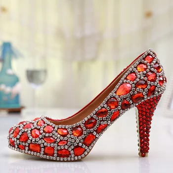 2018 Handmade Luxury Cinderella Shoes Platforms Wedding Pumps Glitter Red Crystal Gems Bridal Shoes Rhinestone
2018 Handmade Luxury Cinderella Shoes Platforms Wedding Pumps Glitter Red Crystal Gems Bridal Shoes Rhinestone
