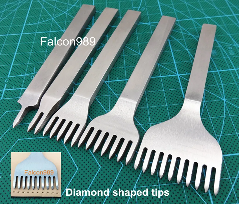 5pcs 4mm Leather Craft Stainless Steel Diamond Sewing Stitching Pro-line Lacing Chisel Punch Tool Set Carving Stamping Knife Awl
5pcs 4mm Leather Craft Stainless Steel Diamond Sewing Stitching Pro-line Lacing Chisel Punch Tool Set Carving Stamping Knife Awl