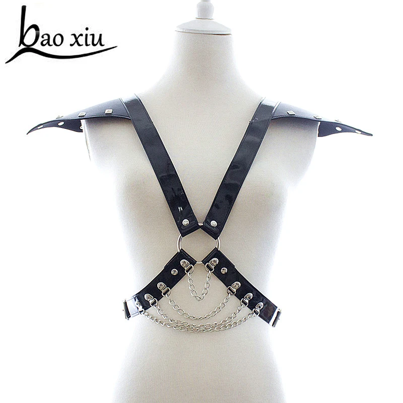 New Handmade PU Leather Harness Punk rivet Body Bondage Cage Shoulder Wrapped women Waist Tassel Chain Straps Sculpting Belt
New Handmade PU Leather Harness Punk rivet Body Bondage Cage Shoulder Wrapped women Waist Tassel Chain Straps Sculpting Belt