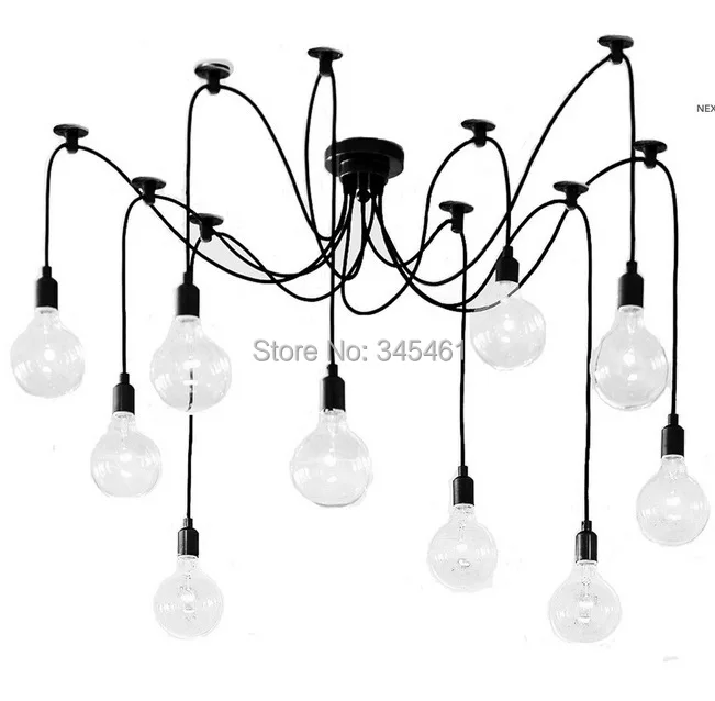 2015 New - 6/8/10/12/14 heads Pendant Light Amercian vintage black pendant lamp E27 40W 110-220V Retro Pendant Lights 2015 New - 6/8/10/12/14 heads Pendant Light Amercian vintage black pendant lamp E27 40W 110-220V Retro Pendant Lights<br><br>Aliexpress