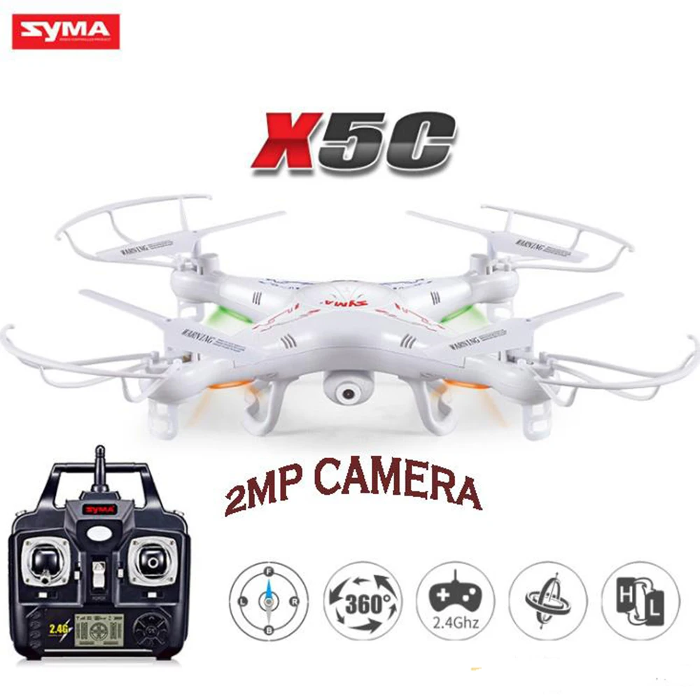 SYMA X5C RC Drone With HD 2MP Camera Helicopter 6-axis Gyro Ultra-light Aerial Quadcopter Outdoor Toy For Kid Gift+2GB TF Card
SYMA X5C RC Drone With HD 2MP Camera Helicopter 6-axis Gyro Ultra-light Aerial Quadcopter Outdoor Toy For Kid Gift+2GB TF Card