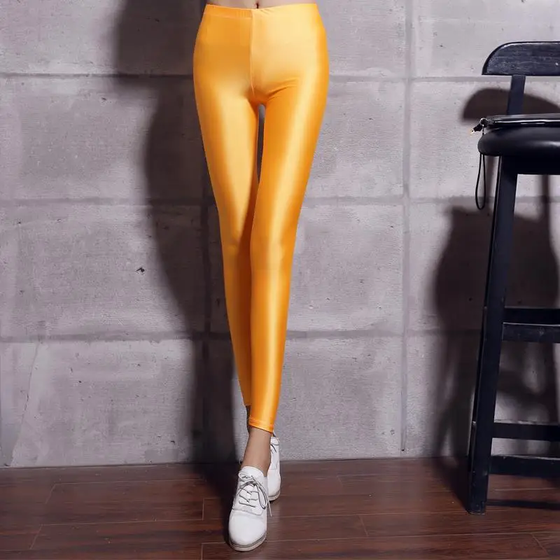 Hot Selling 2020 Women Solid Color Fluorescent Shiny Pant Leggings Large Size Spandex Shinny Elasticity Casual Trousers For Girl Hot Selling 2020 Women Solid Color Fluorescent Shiny Pant Leggings Large Size Spandex Shinny Elasticity Casual Trousers For Girl