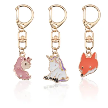 Korean creative unicorn key fox key chain personality color animal dripping oil key chain pendant
Korean creative unicorn key fox key chain personality color animal dripping oil key chain pendant