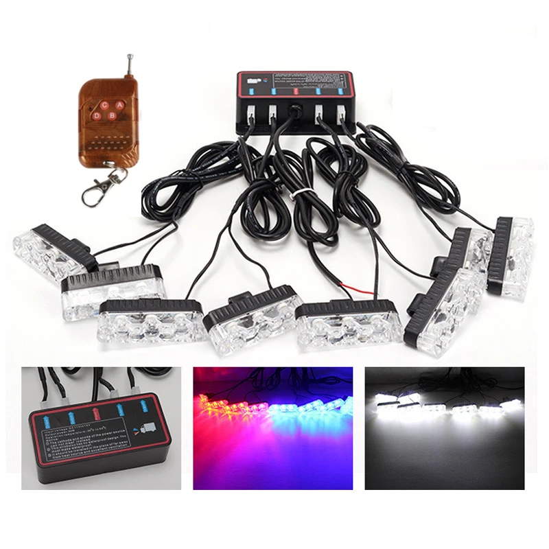 Wireless Remote Control Strobe LED Car Lights 8/16Leds Stroboscope Flashing Police LED Lamp for Auto Warning Emergency Lights
Wireless Remote Control Strobe LED Car Lights 8/16Leds Stroboscope Flashing Police LED Lamp for Auto Warning Emergency Lights