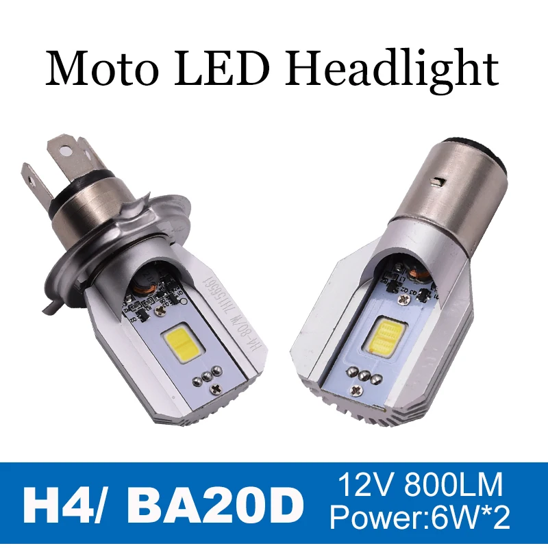 1X BA20D H4 светодиодные фары для мотоцикла Универсальные BMW R1100 Suzuki Burgman AN650 Vespa GTS 250