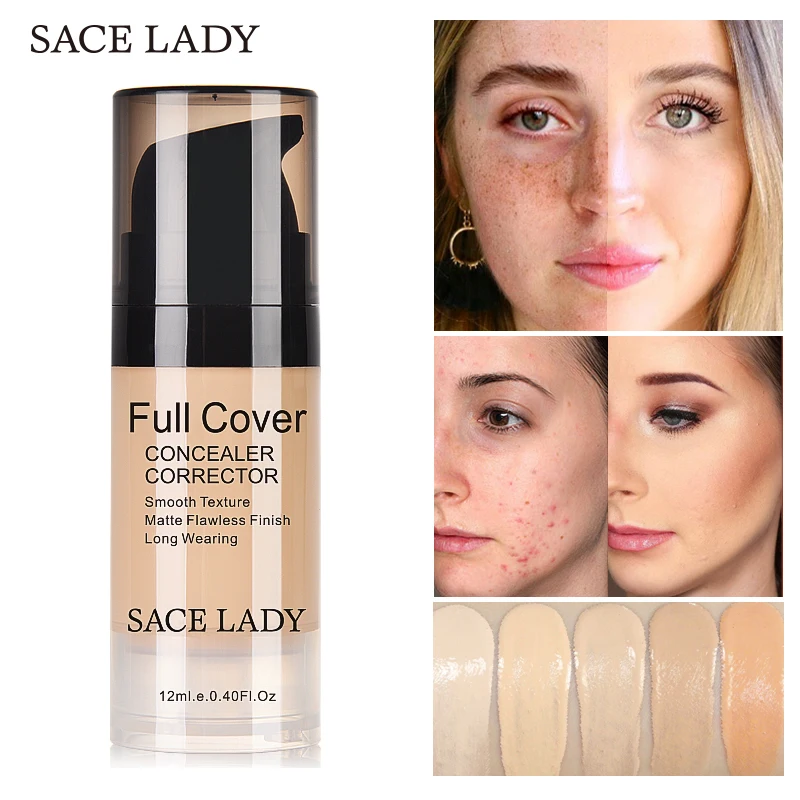 SACE LADY Full Cover Face Concealer Cream Makeup Liquid Facial Corrector Waterproof Base Make Up 12ml Eye Dark Circles Cosmetic
SACE LADY Full Cover Face Concealer Cream Makeup Liquid Facial Corrector Waterproof Base Make Up 12ml Eye Dark Circles Cosmetic