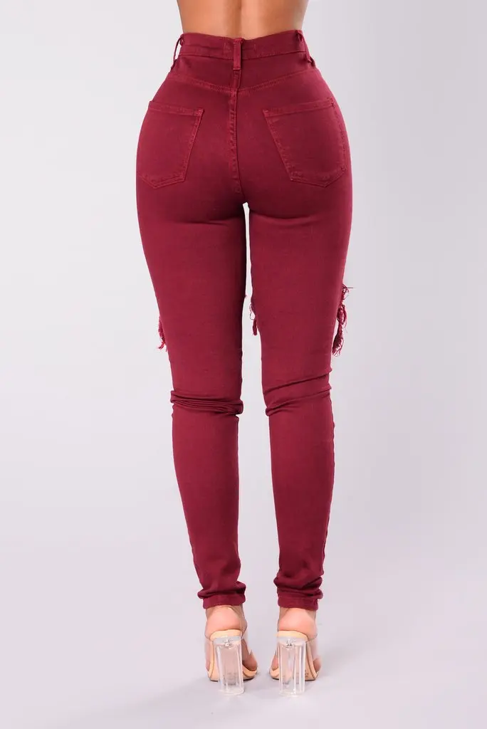 sexy red jeans