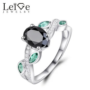 Leige Jewelry Real Black Spinel Ring Natural Gemstones Oval Cut 925 Silver Anniversary Rings for Women Classic Christmas Gift
Leige Jewelry Real Black Spinel Ring Natural Gemstones Oval Cut 925 Silver Anniversary Rings for Women Classic Christmas Gift