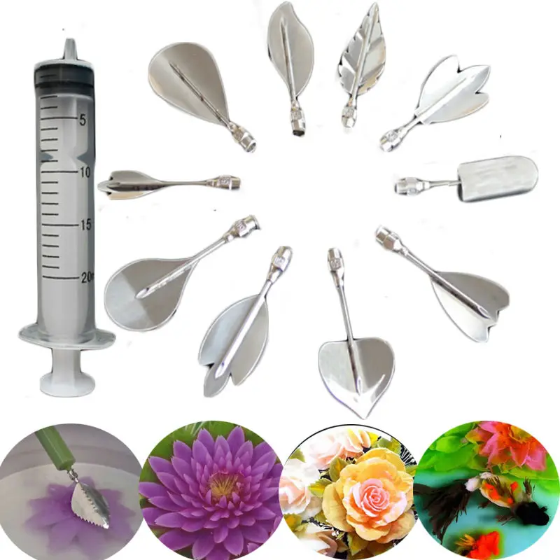 Gelatin Art Stainless Steel Jelly Pudding Cream Icing Piping Nozzles Pastry Tips Syringe Jelly Cake Decorating Tools 10pcs/set
Gelatin Art Stainless Steel Jelly Pudding Cream Icing Piping Nozzles Pastry Tips Syringe Jelly Cake Decorating Tools 10pcs/set