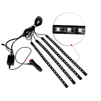 4Pcs Car Atmosphere Lamp With Remote Control RGB LED Strip Lights Auto Decoration Cars Interior Music Rhythm Light TD326
4Pcs Car Atmosphere Lamp With Remote Control RGB LED Strip Lights Auto Decoration Cars Interior Music Rhythm Light TD326