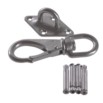 Triangle 304 Stainless Steel 80x50MM U Design Hook M8 Ceiling Hook &Spring Buckle Rigging with M6x60MM Expansion Screws Set of 8
Triangle 304 Stainless Steel 80x50MM U Design Hook M8 Ceiling Hook &Spring Buckle Rigging with M6x60MM Expansion Screws Set of 8