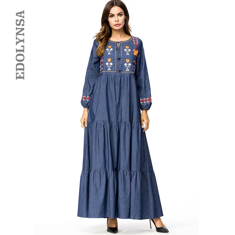 Robe Femme Ete 2019 New Arrival Autumn Women Clothes Plus Size Embroidery Lace Up Long Sleeve High Waist Winter Denim Dress D678
Robe Femme Ete 2019 New Arrival Autumn Women Clothes Plus Size Embroidery Lace Up Long Sleeve High Waist Winter Denim Dress D678
