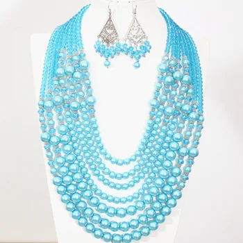 Bohemia sky blue 7 rowes neckalce earrings round shell simulated-pearl abacus crystal unique diy beautiful jewelry set B1300
Bohemia sky blue 7 rowes neckalce earrings round shell simulated-pearl abacus crystal unique diy beautiful jewelry set B1300