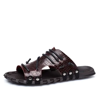 Summer Soft Male Falt Slippers Men Breathable Light Beach Shoes Casual Quality Walking Slipper Men's Genuine Leather Shoes
Summer Soft Male Falt Slippers Men Breathable Light Beach Shoes Casual Quality Walking Slipper Men's Genuine Leather Shoes
